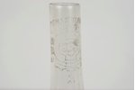 kerosene lamp, Ilguciems glass manufactory, the 20-30ties of 20th cent., 28 cm...
