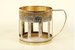 tea glass-holder, silver, Moscow architecture, northern niello enamel, 875 standard, 89.2 g, the 60-...