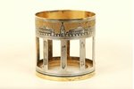 tea glass-holder, silver, Moscow architecture, northern niello enamel, 875 standard, 89.2 g, the 60-...
