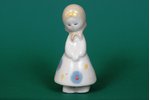 figurine, Girl with headscarf, porcelain, Riga (Latvia), USSR, Riga porcelain factory, the 50ies of...