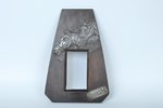 photo frame, for photos, "Don't go mad!", Russian art-nouveau style, stamping, wood, Russia, the beg...