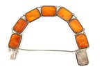 silver, 875 standard, amber, the 20-30ties of 20th cent., Latvia...
