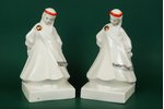 figurine, Bookends - ladies in folk suits, porcelain, Riga (Latvia), USSR, Riga porcelain factory, m...