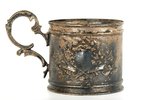 tea glass-holder, "Warszawa", manufactory "Pliewkiewicz", silver plated, metal, Poland, the beginnin...