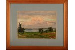 Stunda Ansis (1892-1976), Landscape with a river, 1958, carton, oil, 15 x 21 cm...