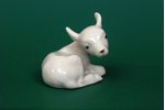 figurine, Bull-calf, porcelain, Riga (Latvia), USSR, Riga porcelain factory, the 50ies of 20th cent....