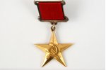 set, Socialistic labour Hero star and Lenin order. Awarding documents., gold, platinum, Latvia, USSR...