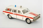 car model, GAZ 24 02 Volga Nr. А24, "Ambulance", "Drib", decals, metal, USSR, ~ 1979...