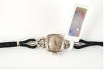 wristwatch, "Omega", 12 diamonds, Switzerland, the 20-30ties of 20th cent., gold, 585 standart...