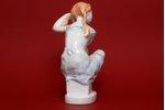 statuete, Jauna balerīna, porcelāns, PSRS, LFZ - Lomonosova porcelāna rūpnīca, modeļa autors - E. Če...