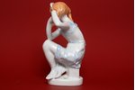 figurine, Young ballerina, porcelain, USSR, LFZ - Lomonosov porcelain factory, molder - E.V. Cherkas...