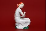 statuete, Jauniete ar margrietiņu, porcelāns, PSRS, LFZ - Lomonosova porcelāna rūpnīca, modeļa autor...