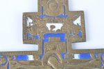 Распятие Христово с предстоящими, бронза, 2-цветная эмаль, Российская империя, начало 20-го века, 17...
