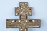 Krucifikss, bronza, 2-krāsu emalja, Krievijas impērija, 20. gs. sākums, 27 x 13.5 cm, 367.40 g....