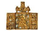 bronza, 2-krāsu emalja, Krievijas impērija, 19. gs., 9.1 x 10.2 cm...