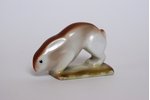 figurine, Hare, porcelain, Riga (Latvia), J.K.Jessen manufactory, the 30ties of 20th cent....