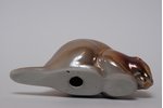 figurine, Beaver "LatBel", porcelain, Riga (Latvia), Riga porcelain factory, the 70-80ies of 20th ce...