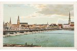 postcard, Riga. Pontoon bridge, beginning of 20th cent....