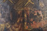 Nikolajs Brīnumdarītājs, dēlis, gleznojums, Krievijas impērija, 31.5 x 27 cm...