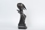 bust, Mefistofelis, cast iron, 28.5 cm, weight 2580 g., Russia, Kasli, 1903, moulder O.Samoilin, fea...