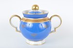 service, 9 items: 4 tea-cups (height 5.5 cm), 4 saucers (diameter 14.5 cm), sugar-pot (height 13.5 c...