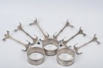 serving set, Bernd Krupp, Poland, the beginning of the 20th cent., 6 serving items (11.5 x 3 cm) and...