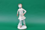 statuete, Slidotāja, porcelāns, PSRS, LFZ - Lomonosova porcelāna rūpnīca, 20 gs. 60tie gadi, 20 cm...