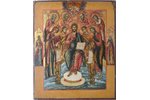 Krists uz troņa, dēlis, gleznojums, Krievijas impērija, 18. gs., 32.5 x 27 cm...