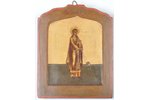 Святой Стефан Архимадрид, доска, живопиcь, Российская империя, 19-й век, 13.8 x 11.1 см...