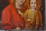 Kazaņas Dievmāte, dēlis, sudrabs, gleznojums, Krievijas impērija, 19. gs., 27 x 22.5 cm...