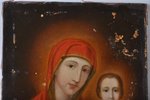 Mother of God of Kazan, board, silver, painting, Russia, the 19th cent., 27 x 22.5 cm...