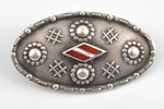 Sakta with the Latvian banner, silver, 4.02 g., the 20-30ties of 20th cent., Latvia, 2 x 3.5 cm...