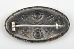 Sakta with the Latvian banner, silver, 4.02 g., the 20-30ties of 20th cent., Latvia, 2 x 3.5 cm...