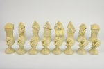 Figurines for playing chess, porcelain, Riga (Latvia), Riga Ceramics Factory, the 40ies of 20th cent...
