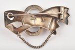 Bow, silver, 84 standard, 10.1 g., the beginning of the 20th cent., Russia, 6 x 3 cm...