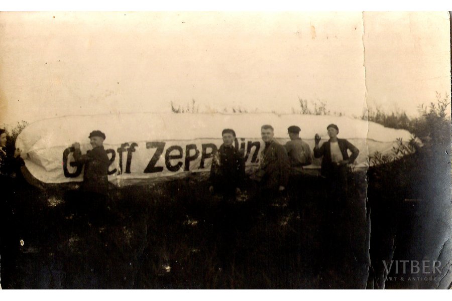 открытка, "Старт "Graff Zeppelin"", 1930 г.