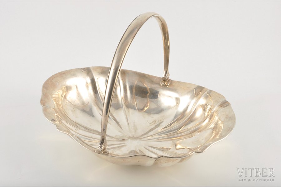candy-bowl, silver, 23.5 х 27.5 х 7.5 cm, 84 standard, 558 g, 1859, St. Petersburg, Russia, master I.N