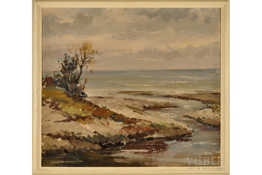 Велдре Харийс (1927-1999), Осеннее море, картон, масло, 65 x 70 см
