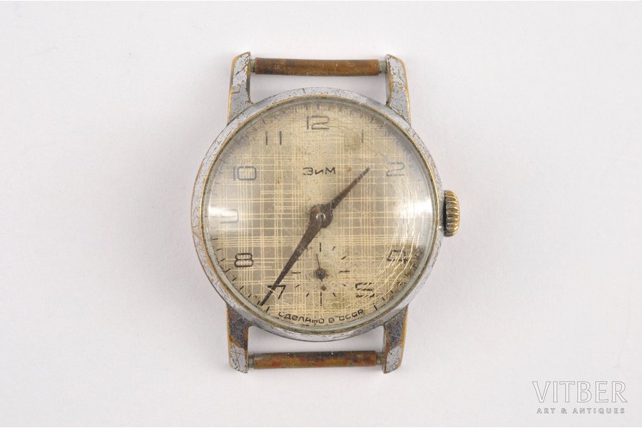 rokas pulkstenis, "ZiM", PSRS, 20 gs. 50tie gadi, 22.95 g, strādājošā stāvoklī