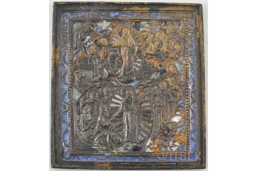 The Resurrection, copper alloy, 5-color enamel, Russia, 11x10 cm, 288.05 g.