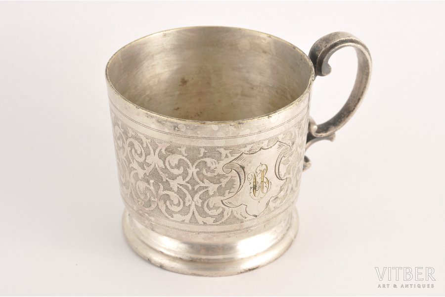 tea glass-holder, "Warszawa", "Fraget", Poland, the beginning of the 20th cent., height 7 cm