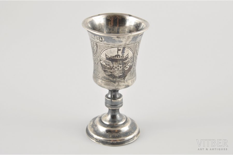 little glass, silver, 84 standard, 40.21 g, 8 cm, 1846, Moscow, Russia, craftsman PL