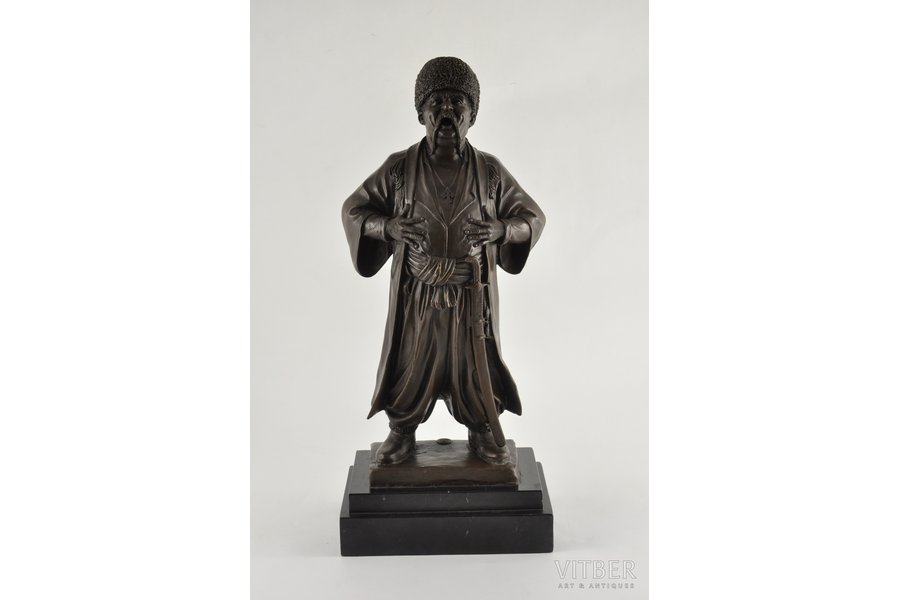 статуэтка, Тарас Бульба, бронза, 30х46 см, вес ~9900 г., СССР