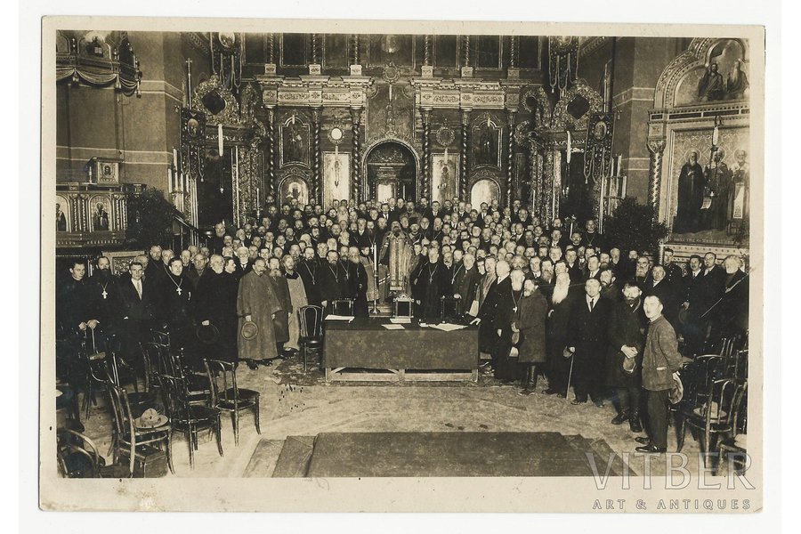 фотография, В православном Христорождественском соборе, 20-30е годы 20-го века, 16x23.5 см