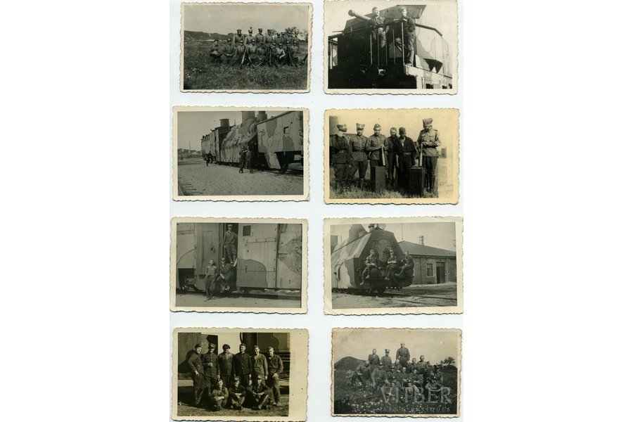 photography, Armoured train division of the Latvian Army, 1938, 11- 6 x 8,5, 4- 8,5 x 13,5 cm, 15 pcs.