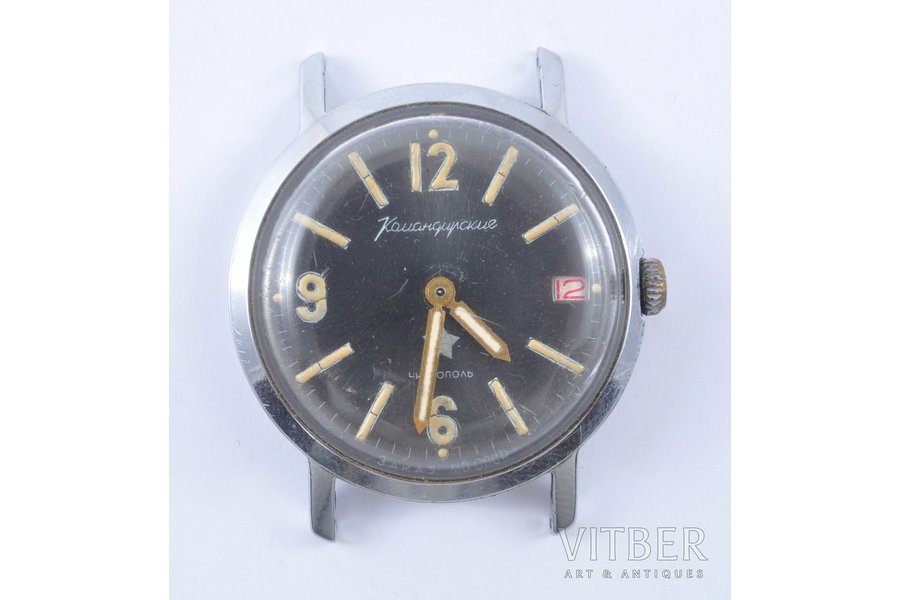 wristwatch, "Komandirskiye", To Mr. Terentyev from the USSR Minister of Defence, USSR, the 70-ties of the 20th cent., 27.3 g, 1971 y.
