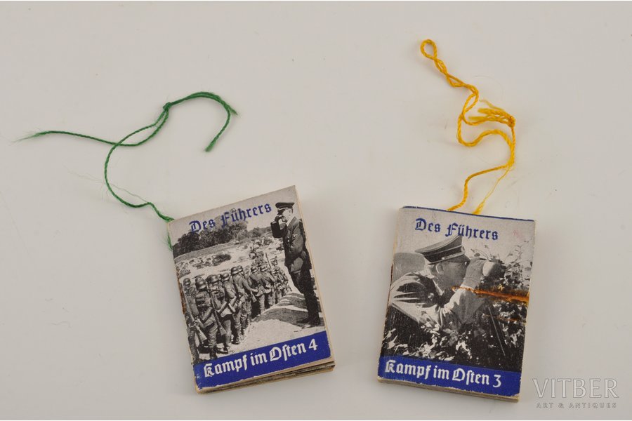 a pocket book, 2 pcs., Third Reich, 5x3.5 cm, Germany, the 30ties of 20th cent., the 40ies of 20th cent.