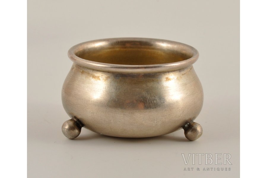 saltcellar, silver, 84 standard, 21.65 g, 22 х 40 cm, Ivan Khlebnikov factory, the border of the 19th and the 20th centuries, Moscow, Russia