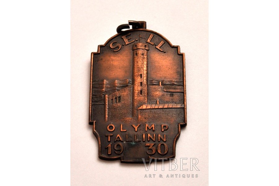 badge, Olymp Tallinn, Estonia, 1930, 40x25 mm