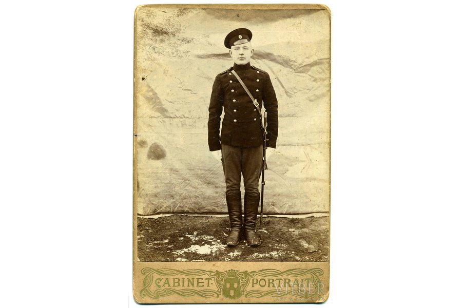 photography, The Portrait of a soldier of the Russian empire, beginning of 20th cent., 16x10.5 cm